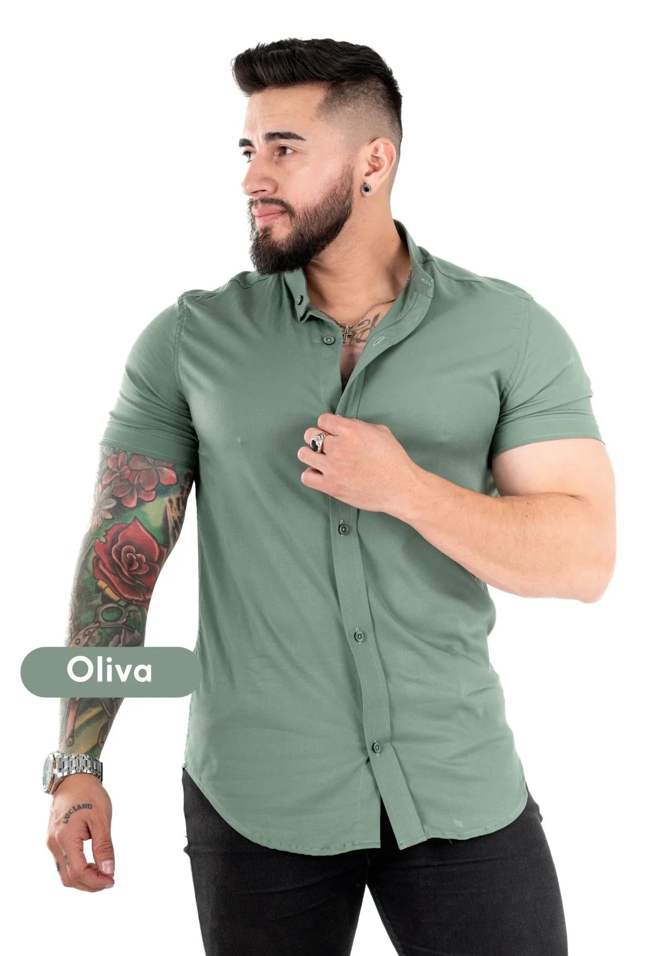Camisa Chalis Oliva Hombre - Cartedie