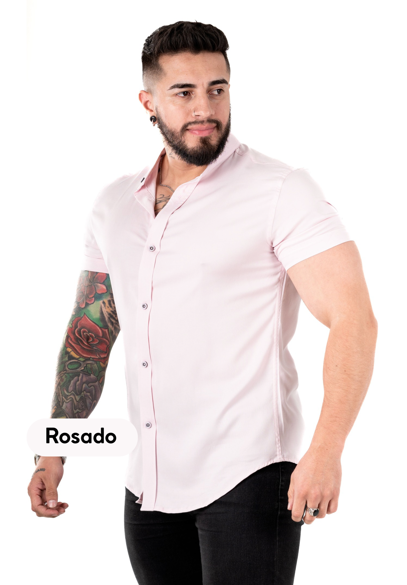 Camisa Chalis Rosado Hombre