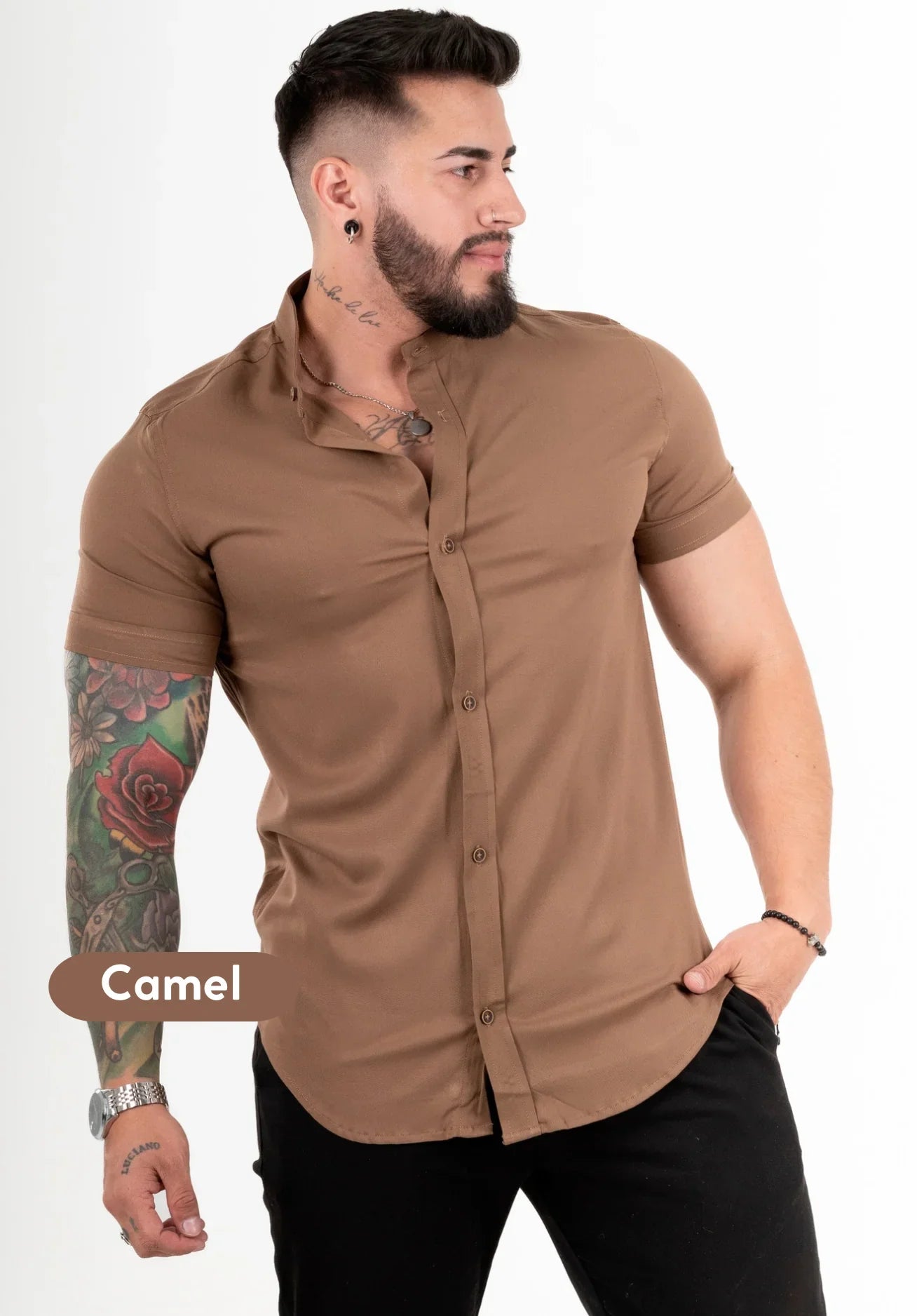 Camisa Chalis Camel Hombre - Cartedie