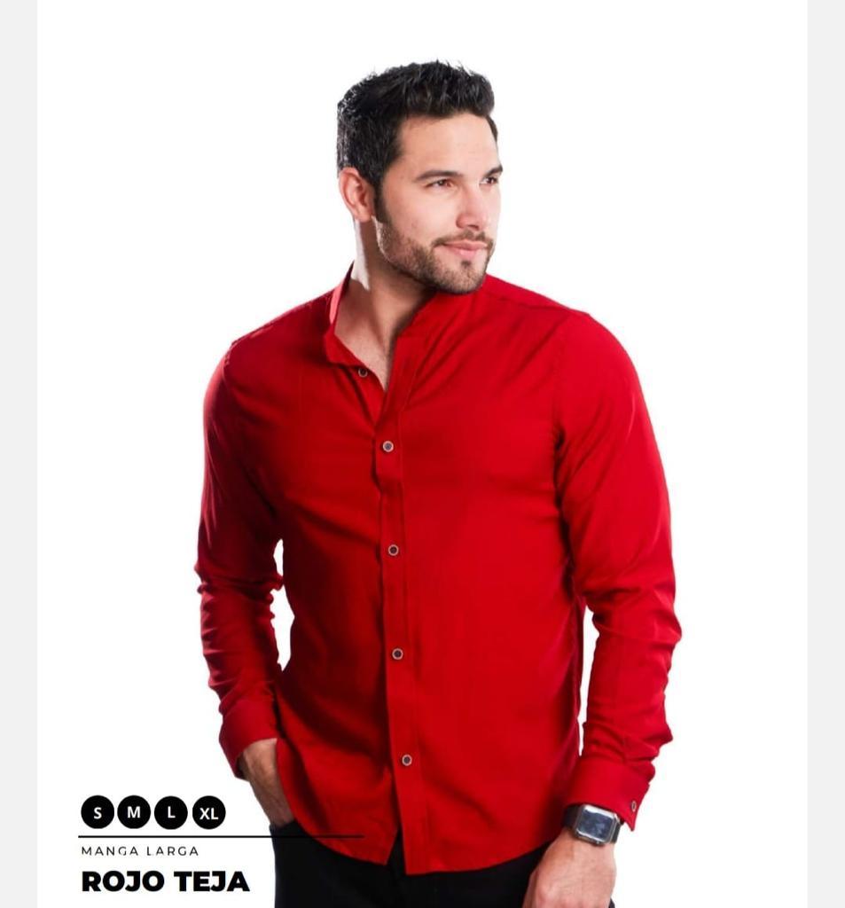 CAMISAS CUELLO MAO MANGA LARGA HOMBRE - DIFERENTES COLORES - SEDA FRIA - BASICA - Cartedie