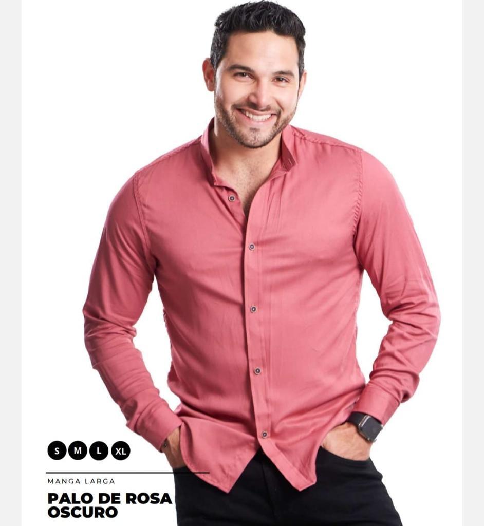 CAMISAS CUELLO MAO MANGA LARGA HOMBRE - DIFERENTES COLORES - SEDA FRIA - BASICA - Cartedie