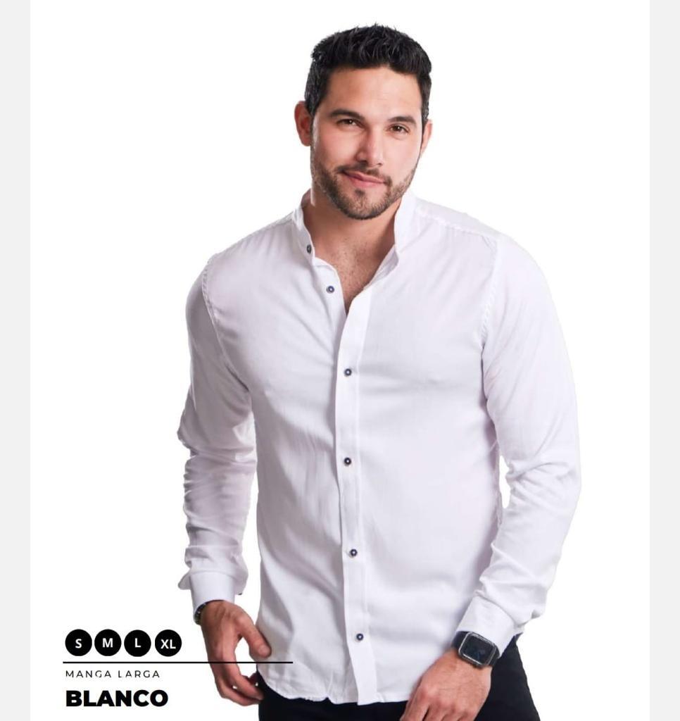 CAMISAS CUELLO MAO MANGA LARGA HOMBRE - DIFERENTES COLORES - SEDA FRIA - BASICA - Cartedie