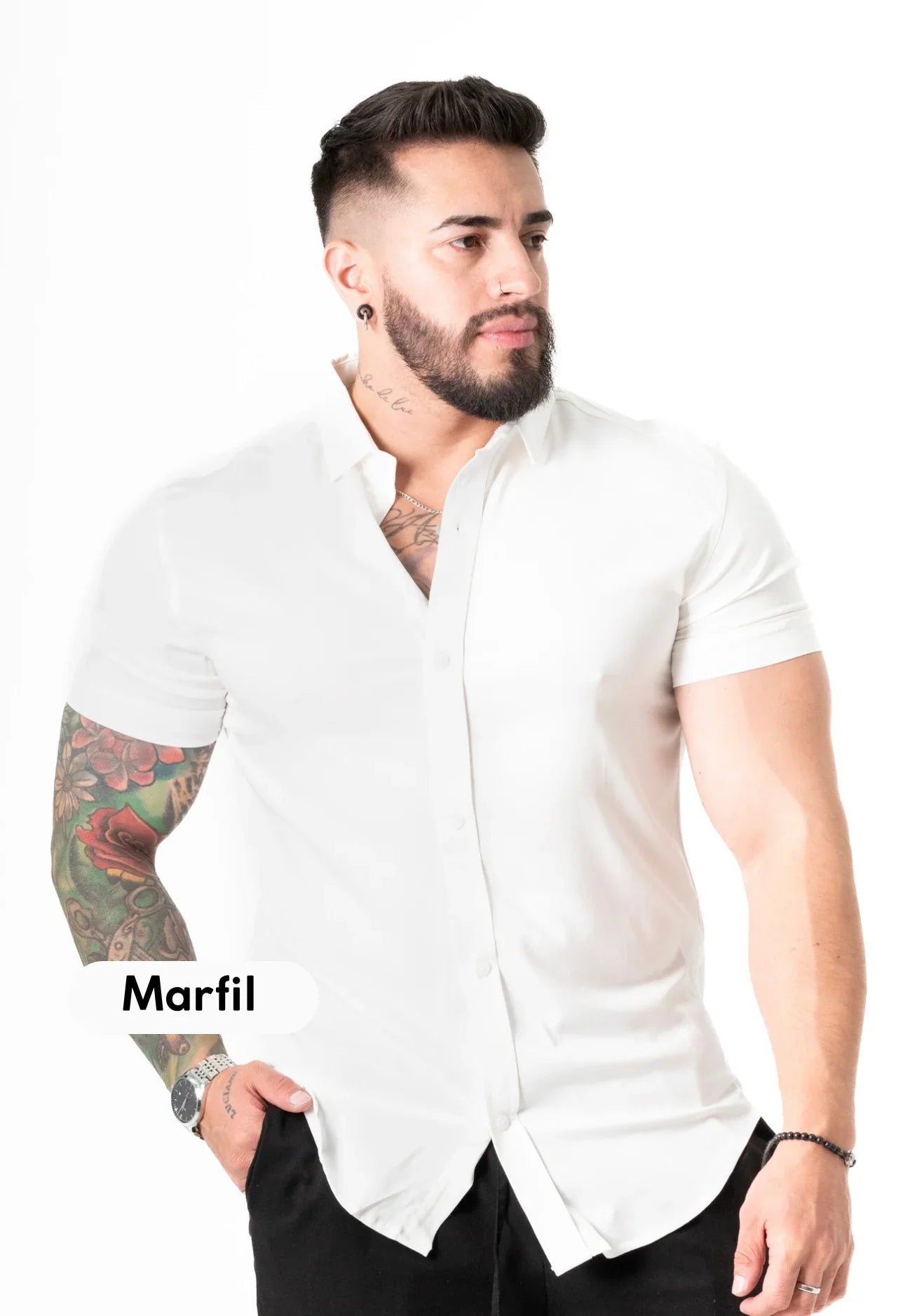 Camisa Chalis Marfil Hombre - Cartedie