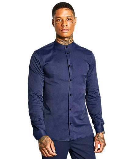 CAMISAS CUELLO MAO HOMBRE MANGA LARGA - DIFERENTES COLORES - TELA INDIA - PREMIUM - Cartedie