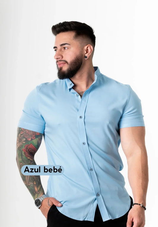 Camisa Chalis Azul Bebe Hombre - Cartedie