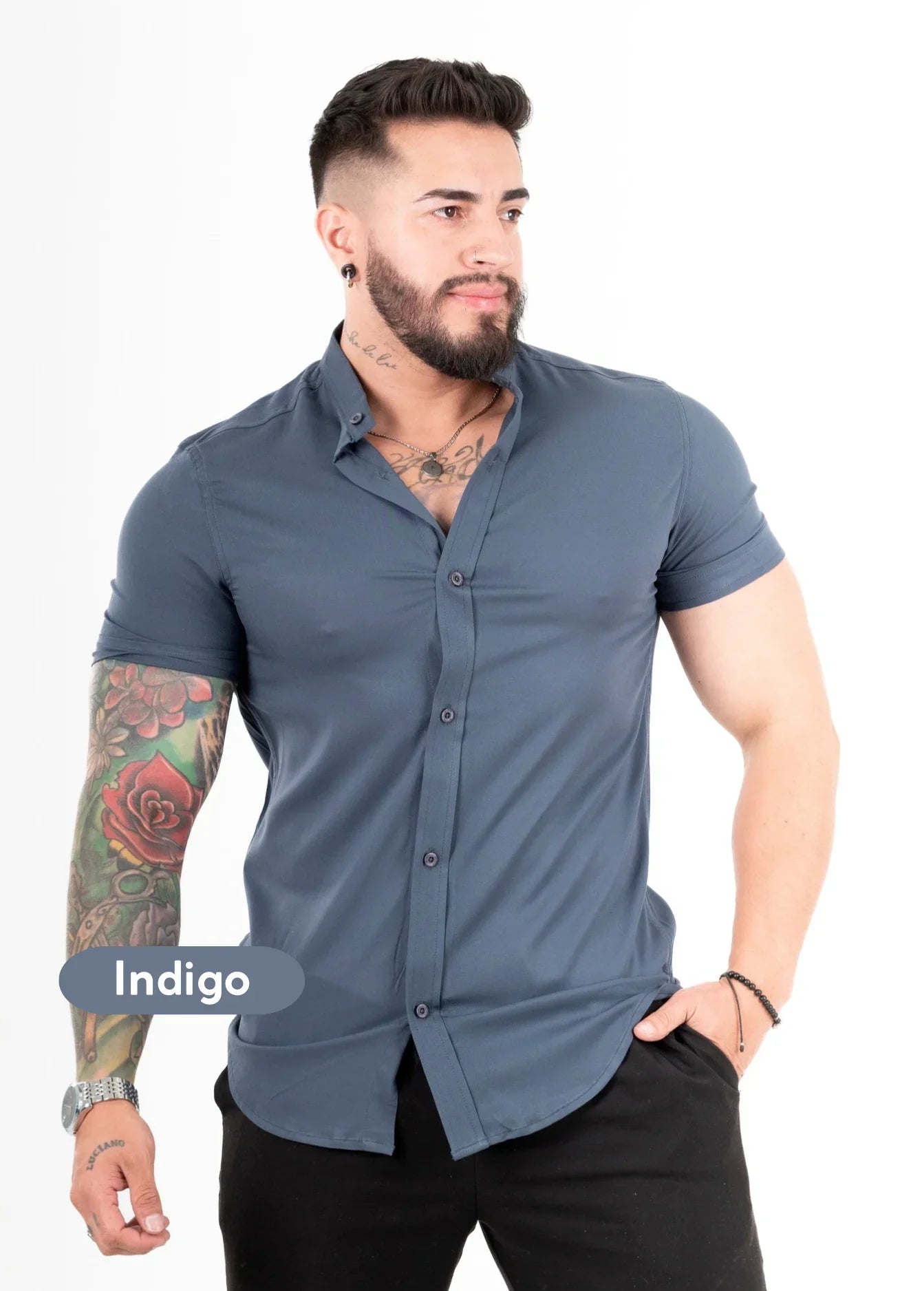 Camisa Chalis Índigo Hombre - Cartedie