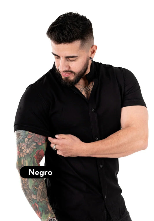 Camisa Chalis Negra Hombre - Cartedie