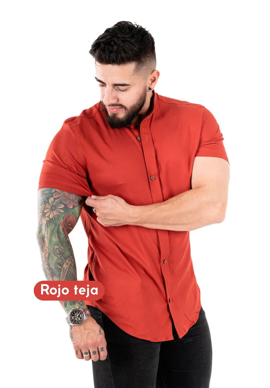 Camisa Chalis Rojo Teja Hombre - Cartedie