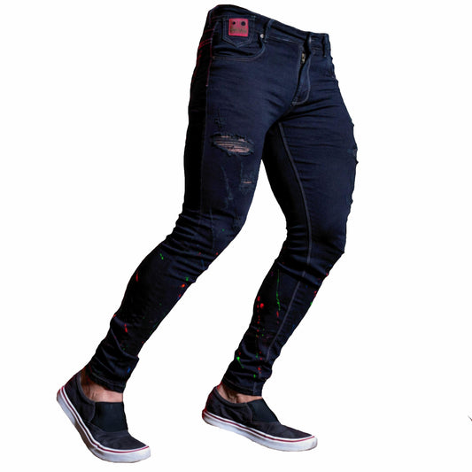 JEAN NEGRO DESTROYER CHASPEADO HOMBRE REF. 1556 - Cartedie