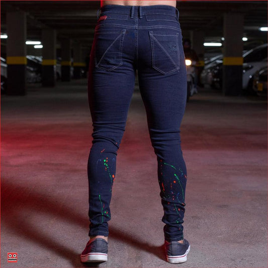 JEAN NEGRO DESTROYER CHASPEADO HOMBRE REF. 1556 - Cartedie